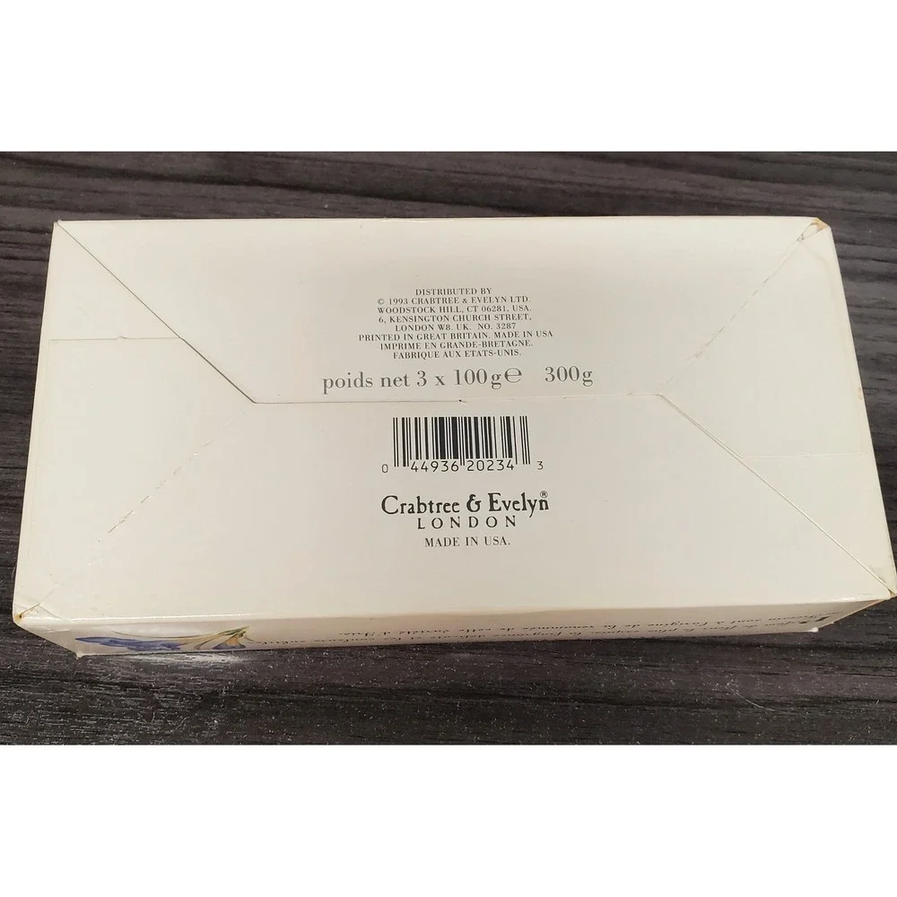 Crabtree & Evelyn Freesia Perfumed Soap 3 Bar Set 3.5oz Each Vintage 1993 NIB